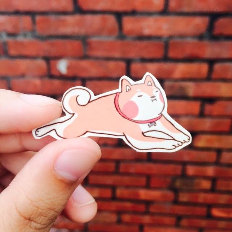 肉球柴犬 透明贴纸 - 贴纸 - 纸 金色