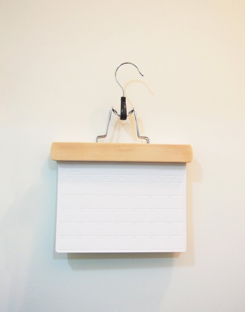 短木夹无墨月历 {2015} 绝版收藏品 - 摆饰 - 纸 白色