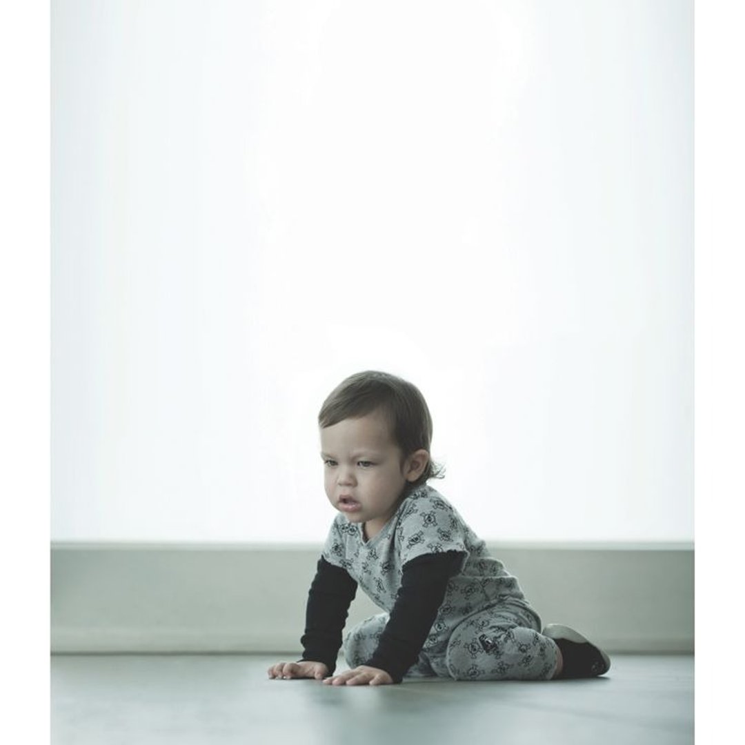 2014秋冬 NUNUNU 满版小骷髅连身衣/mini skull playsuit - 其他 - 棉．麻 灰色
