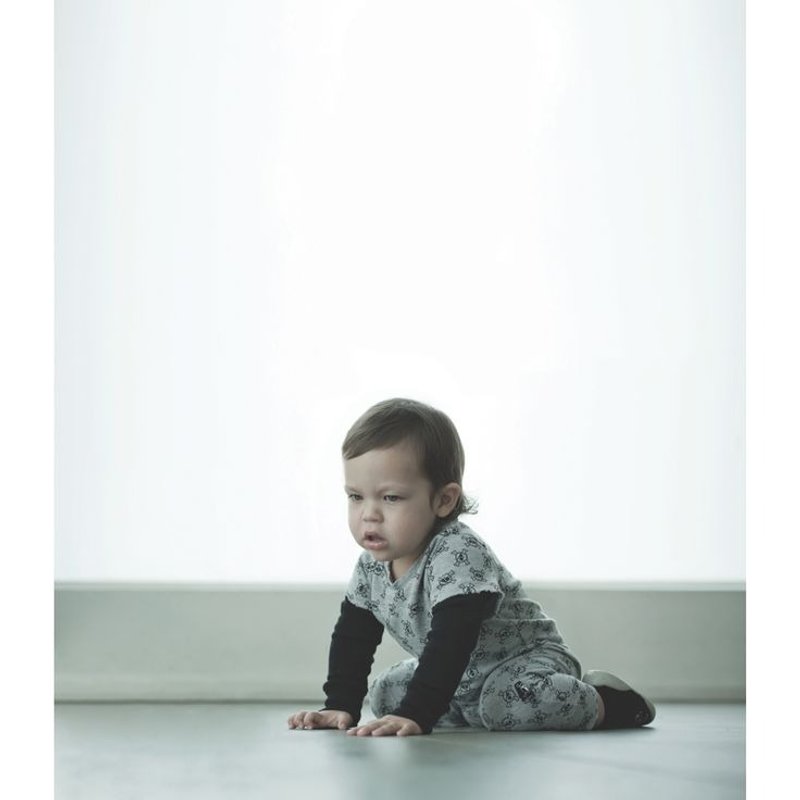 2014秋冬 NUNUNU 满版小骷髅连身衣/mini skull playsuit - 其他 - 棉 灰色
