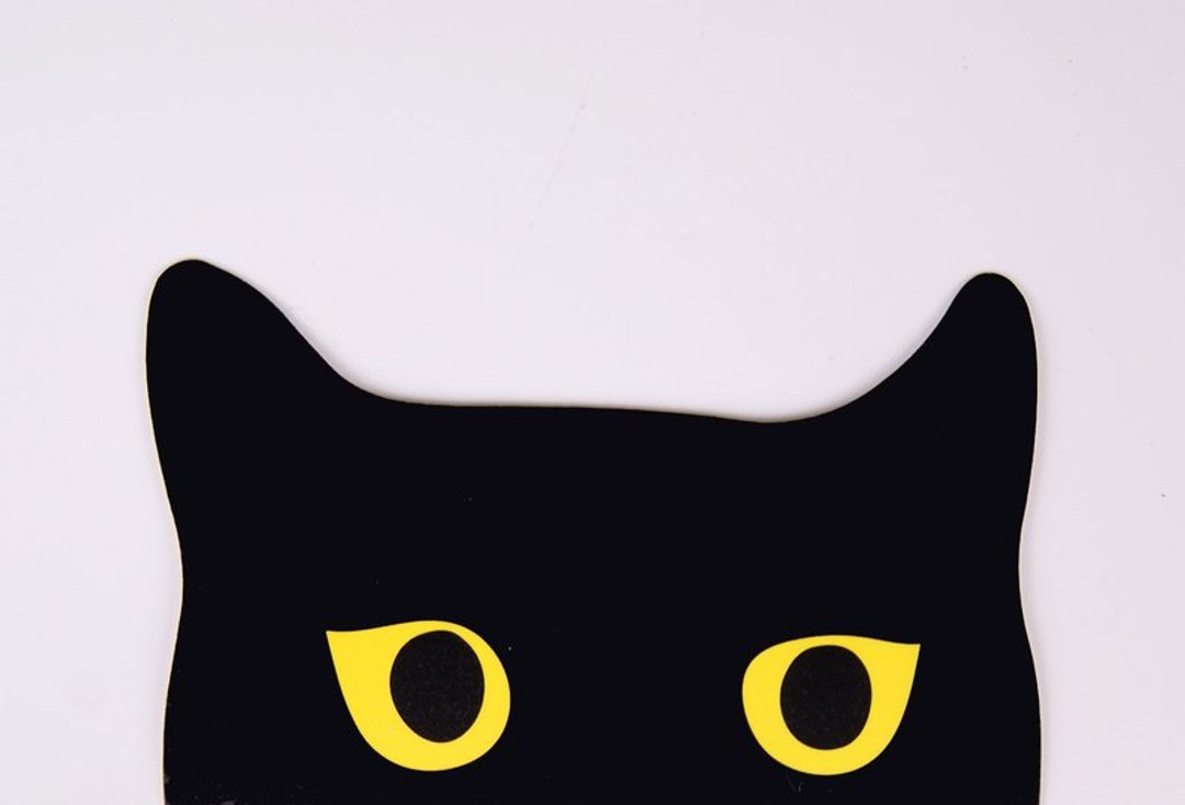 猫出没注意!贴纸 - 小黑(黄眼) - 贴纸 - 防水材质 黑色