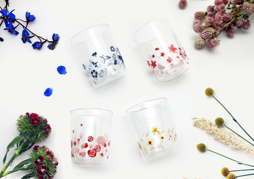 【Good Glas】花漾双层杯- 花漾姐妹GIFTS - 咖啡杯/马克杯 - 玻璃 多色