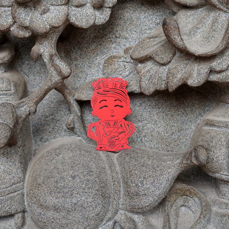 麦麦大节庆-注生娘娘 纸雕书签 | 文化节庆 开运祈福 文具送礼 - 书签 - 纸 红色