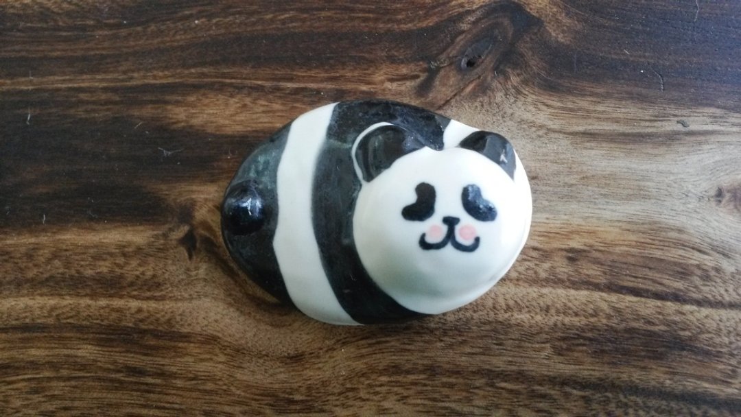 陶瓷熊猫筷子座 - 餐垫/桌巾 - 其他材质 黑色