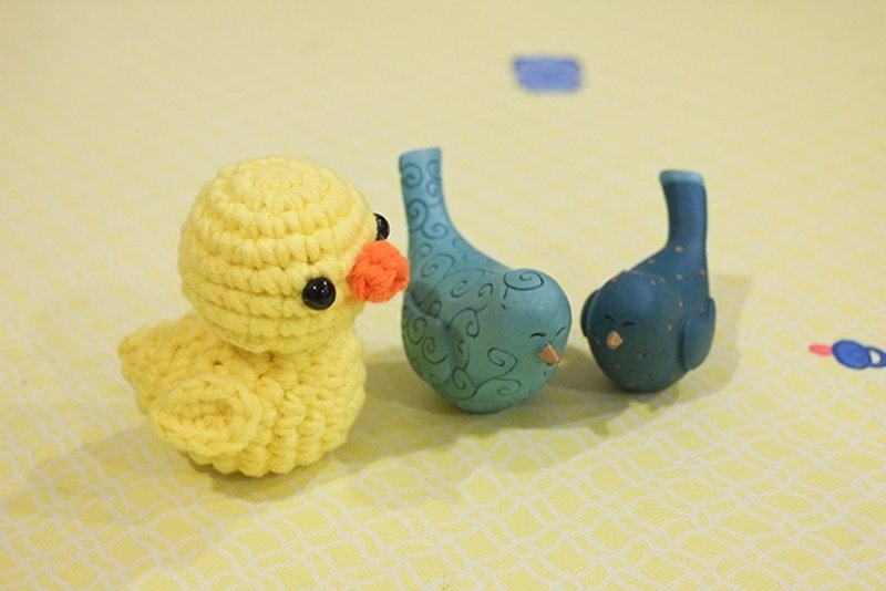 毛线编织 迷你黄色小鸭 - 玩偶/公仔 - 其他材质 黄色