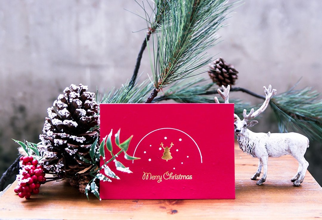 【圣诞节】Merry Christmas 种子纸圣诞卡片(圣诞树 Tree) - 卡片/明信片 - 纸 红色