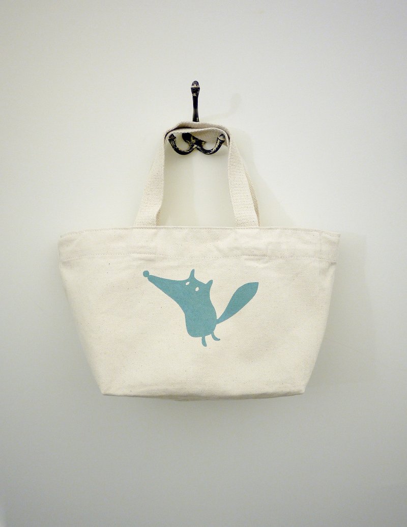 小帆布手提袋-森林狐狸 - 手提包/手提袋 - 棉．麻 