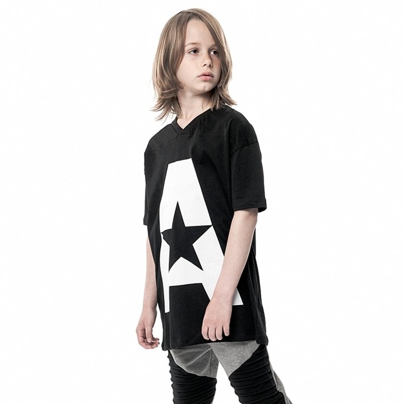 北欧有机棉童装New Generals足球风T-shirt - 其他 - 棉．麻 黑色