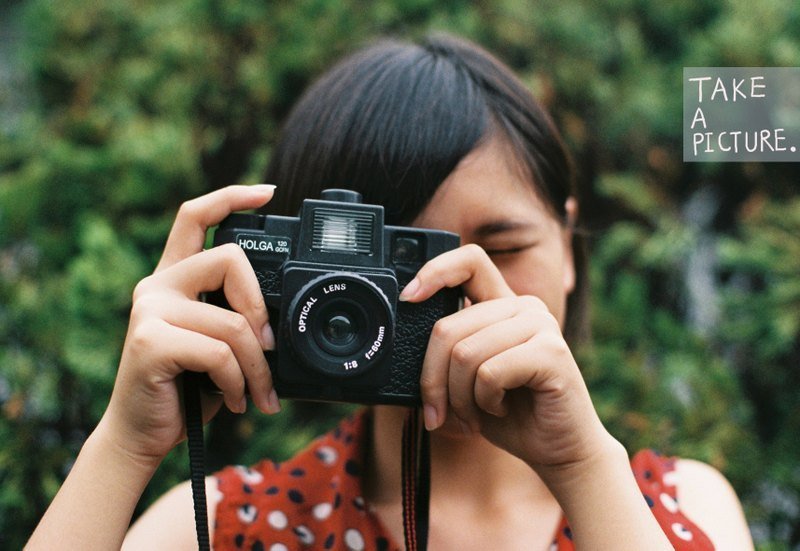 Take a picture.  /Magai's postcard - 卡片/明信片 - 纸 绿色