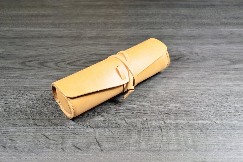 MICO 植鞣革笔卷 / 笔袋 (原色) - 铅笔盒/笔袋 - 真皮 卡其色