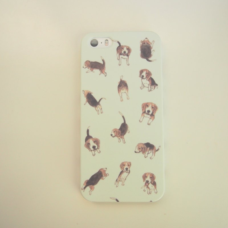 :: 圣诞礼物 ::米格鲁手机壳 iPhone 5/5s - 平板/电脑保护壳 - 塑料 黄色