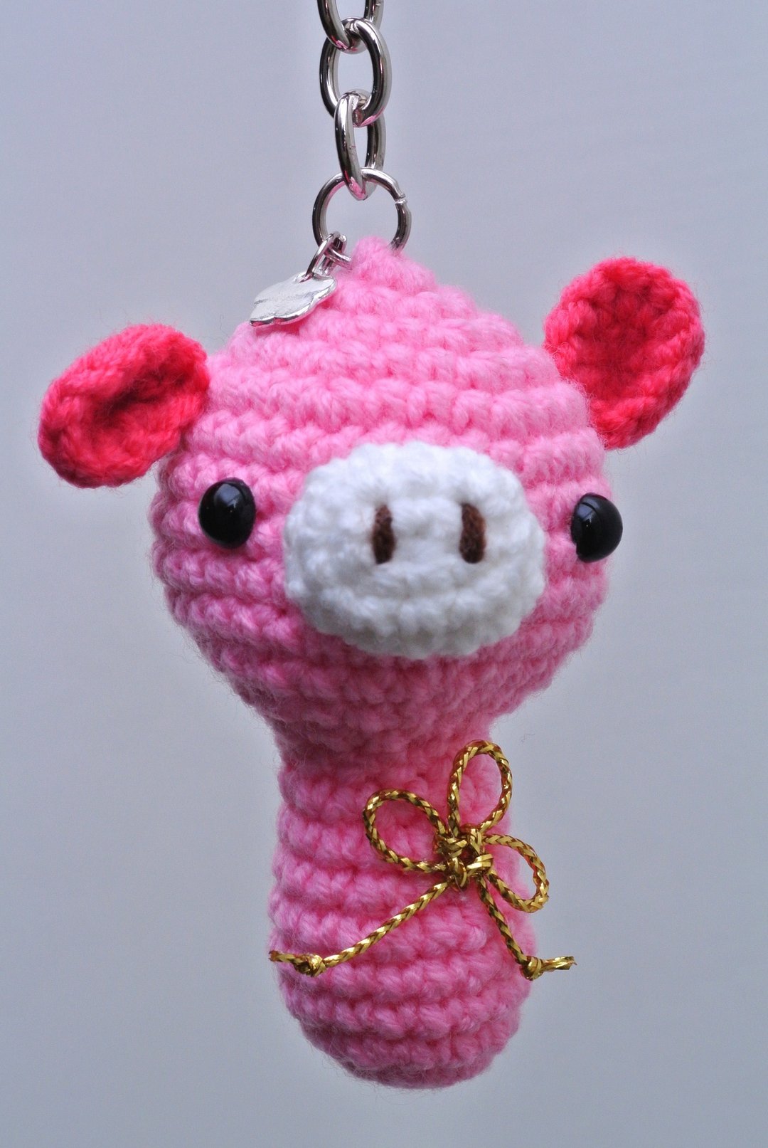 【Knitting】十二生肖系列-猪事如意 - 钥匙链/钥匙包 - 其他材质 粉红色