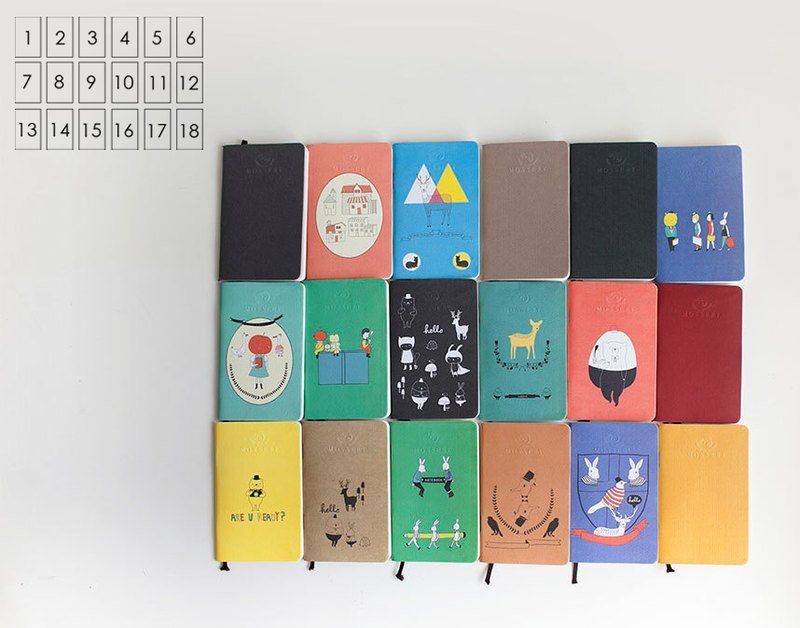 Mossery 口袋 笔记本/记事本 一套3本 - 笔记本/手帐 - 纸 多色