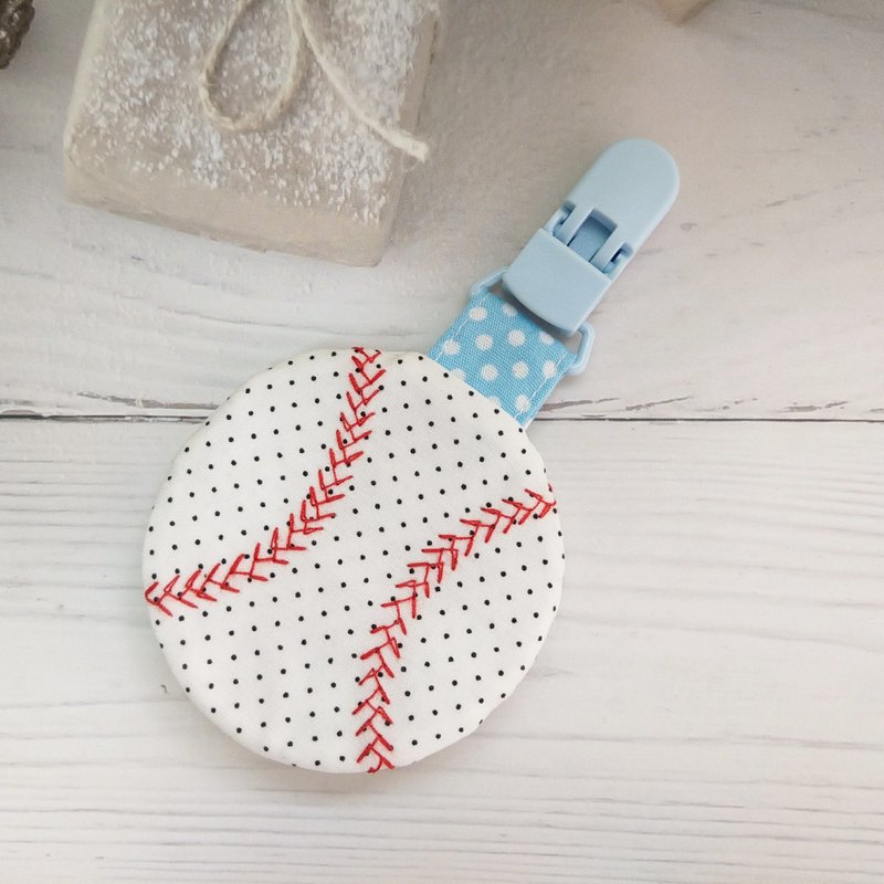 全垒打王。棒球造型平安符袋 (可绣名字) - 平安符/符袋 - 棉．麻 蓝色