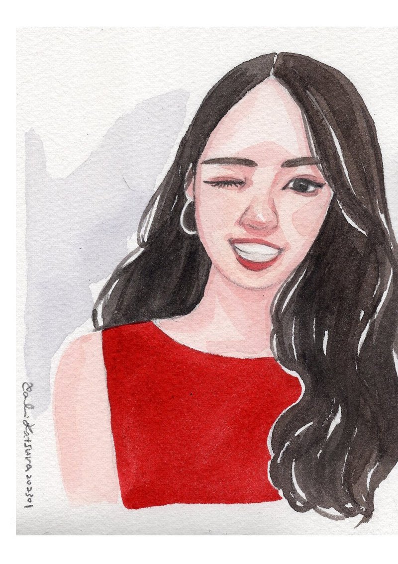 People Portrait 人像画像委托 /7寸附画框/单人卖场/礼物 - 订制画像 - 纸 多色