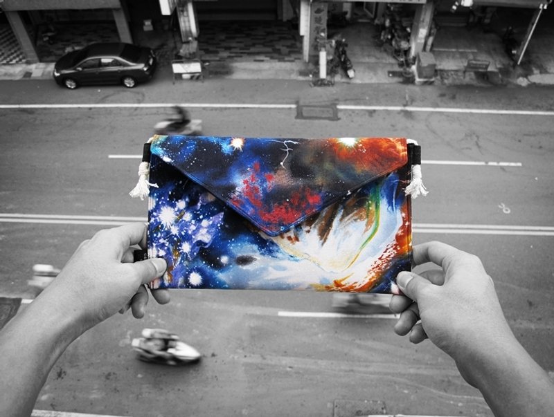 ◆◆等了一年终于找到布料了◆◆【手拿包/侧背包/信封包/Dream Bag-星空银河小尘埃】 - 手拿包 - 其他材质 