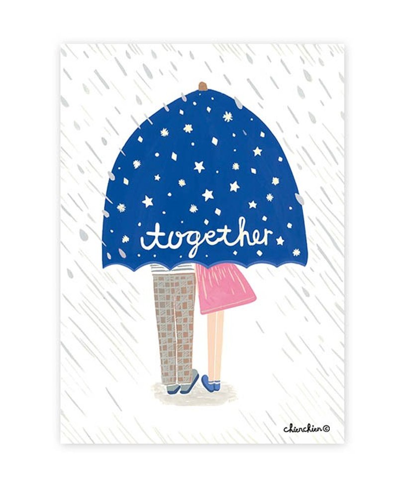 Better Together   插画明信片 / 卡片 - 卡片/明信片 - 纸 蓝色