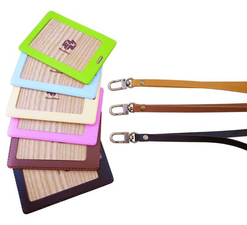 牛皮挂绳识别证套 - 证件套/卡套 - 真皮 咖啡色