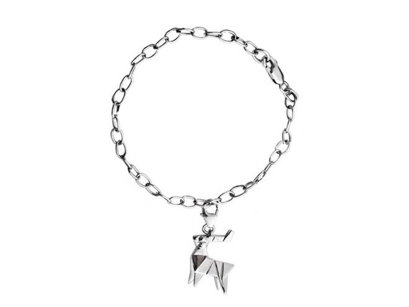 童话摺纸 银雪麋鹿纯银手炼 - 手链/手环 - 其他金属 灰色