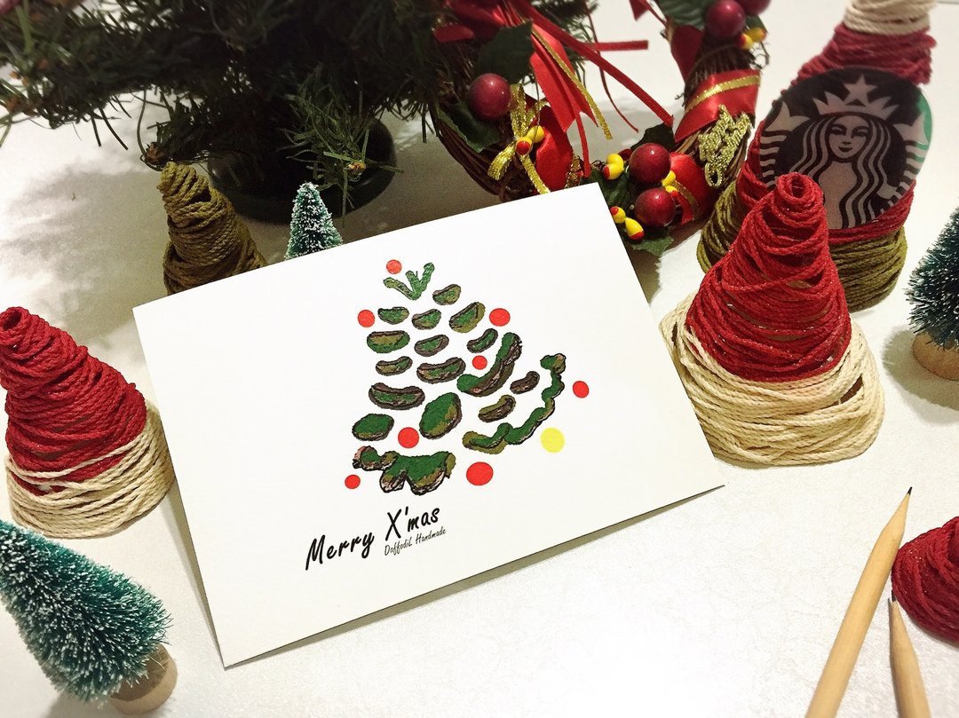 Wish U a Merry X' mas明信片 - 卡片/明信片 - 纸 多色