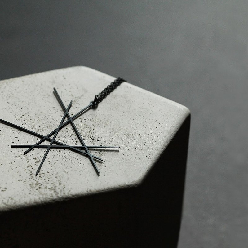 黑线项链S - 项链 - 其他金属 