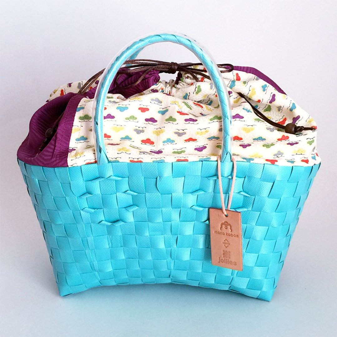Plabag with Kimono - light blue - 手提包/手提袋 - 防水材质 蓝色