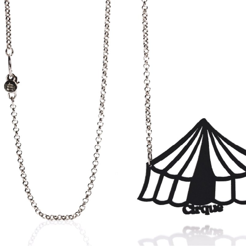 圣诞交换礼物。法式项链。限量饰品。生日礼物。女生礼物。定情礼物。浪漫巴黎。黑幕马戏团项链 Necklace - 项链 - 木头 黑色