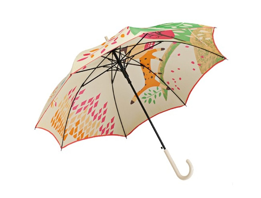 Puputraga's art / 老鼠见猫 日系插画风格 好开收自动直骨伞 - 雨伞/雨衣 - 防水材质 黄色