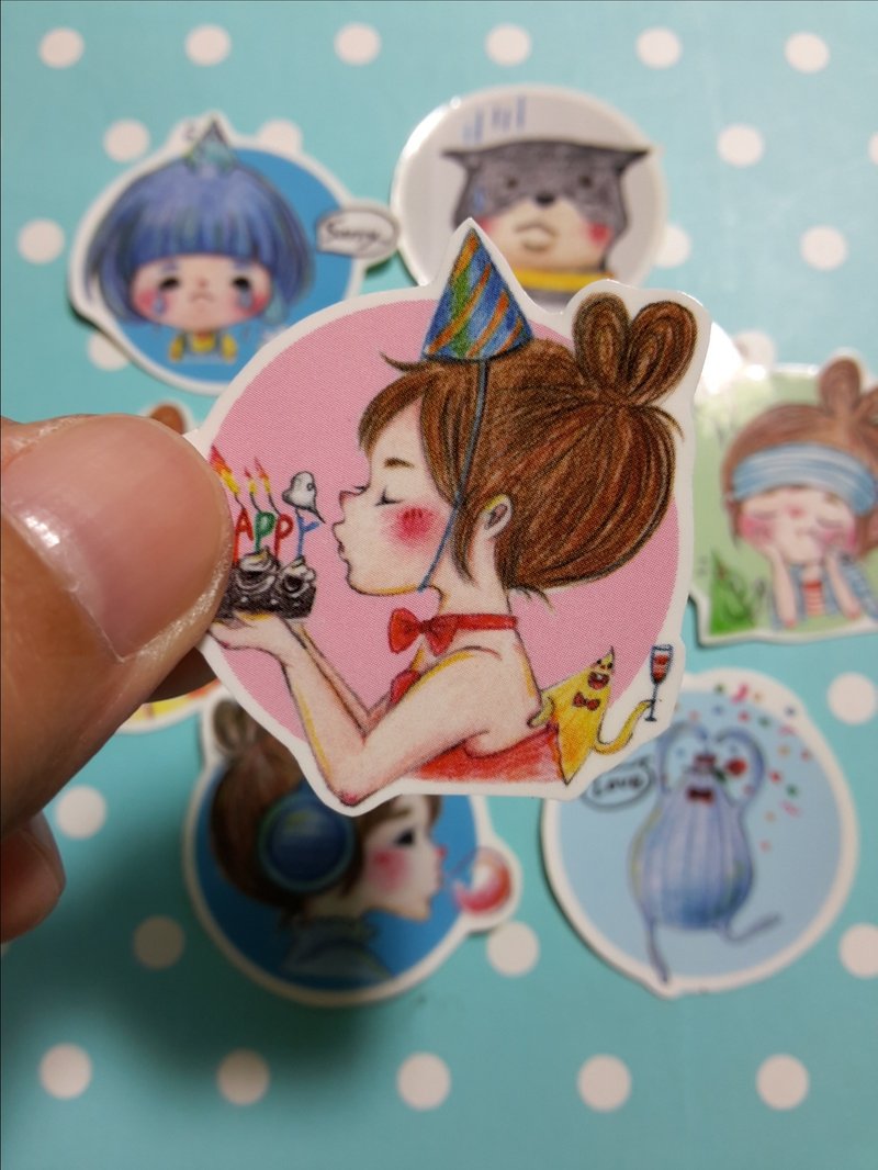 Hellog说说画贴纸B-七入一组 - 贴纸 - 纸 多色