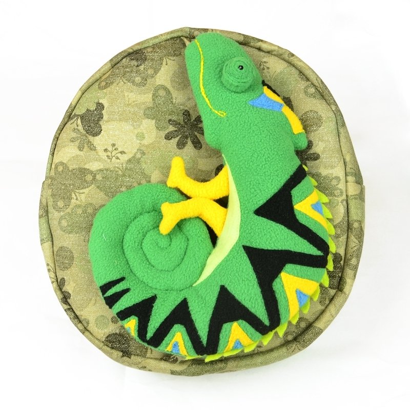 WINCO手作 炫绿足球风变色龙 儿童防走失后背包(小童款附牵绳) - 围嘴/口水巾 - 其他材质 绿色