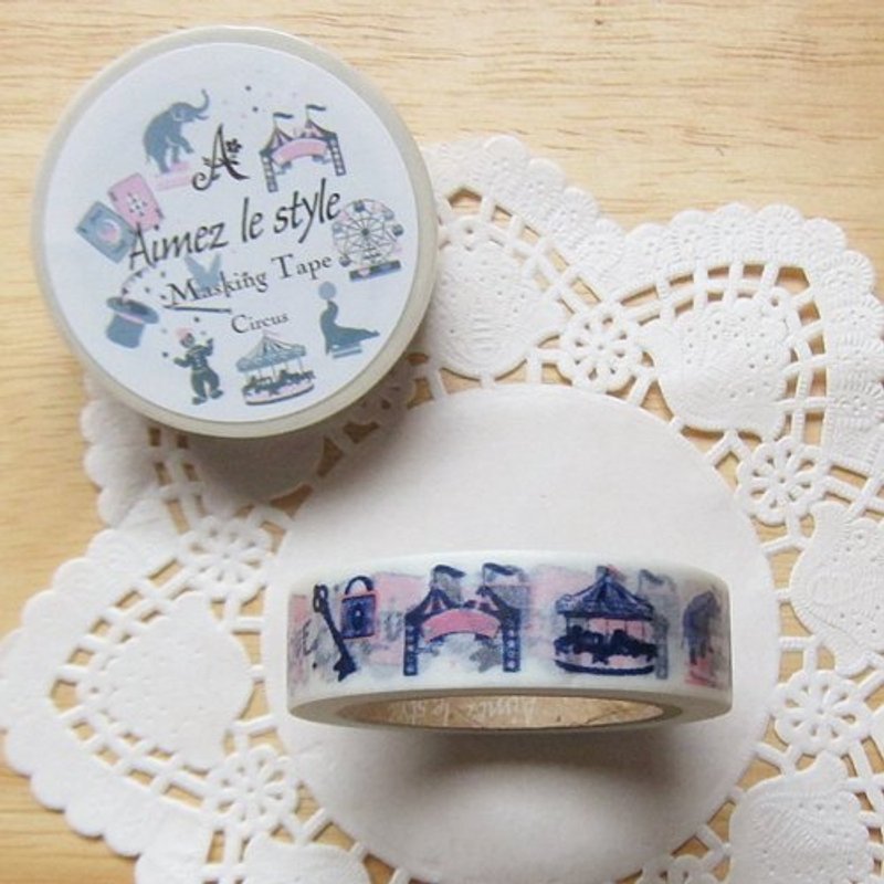 Aimez le style 和纸胶带 (01924 马戏团) - 纸胶带 - 纸 紫色