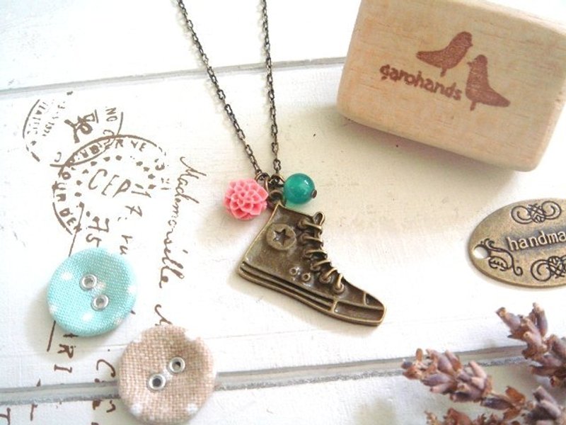 garohands All Star 帆布鞋手作中长炼 /日系 / 杂货 / 手作 饰品 / 疗愈系 - 项链 - 其他金属 