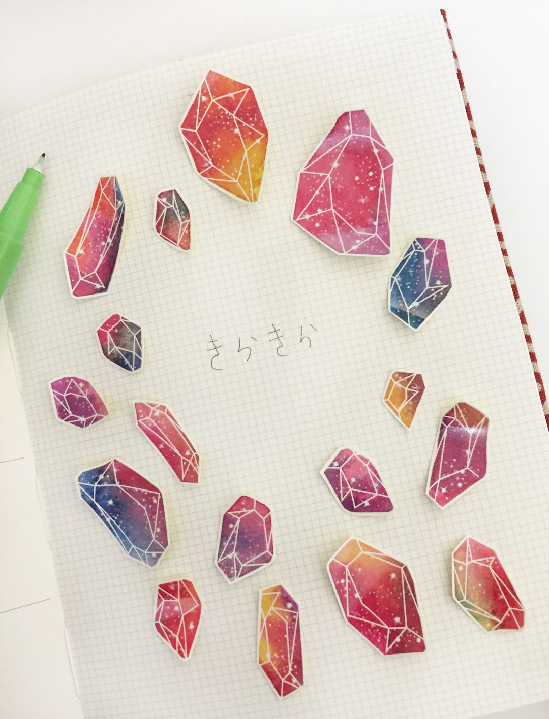 剥波紫星海矿物-贴纸-17入+3枚随机 - 贴纸 - 纸 紫色