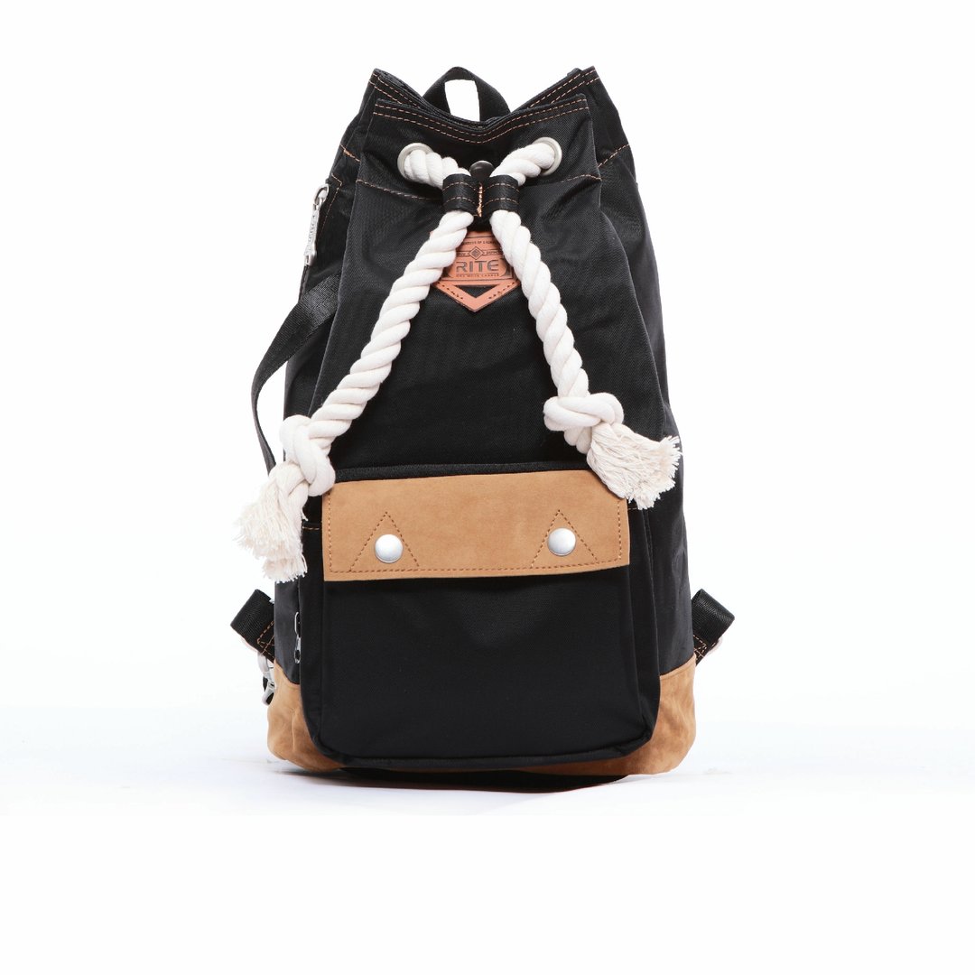 2014 夏季新品｜拳击包-尼龙黑｜ - 束口袋双肩包 - 防水材质 黑色