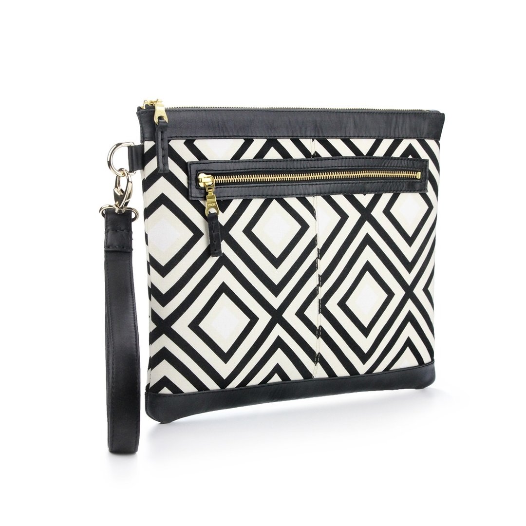 Geometry Clutch Bag - 化妆包/杂物包 - 棉 多色