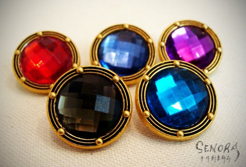 ＜SEnoRA复古耳环＞TE-H064(金边) - 耳环/耳夹 - 其他材质 