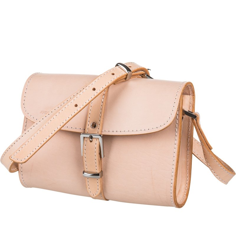 joydivision vintage 手工包 复古方形牛皮包简约 原色 - 侧背包/斜挎包 - 真皮 白色