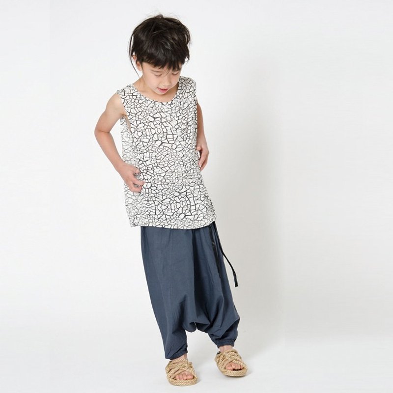 瑞典有机棉童装透气亲肤背心 2岁至12岁 黑白 - 童装上衣 - 棉．麻 黑色