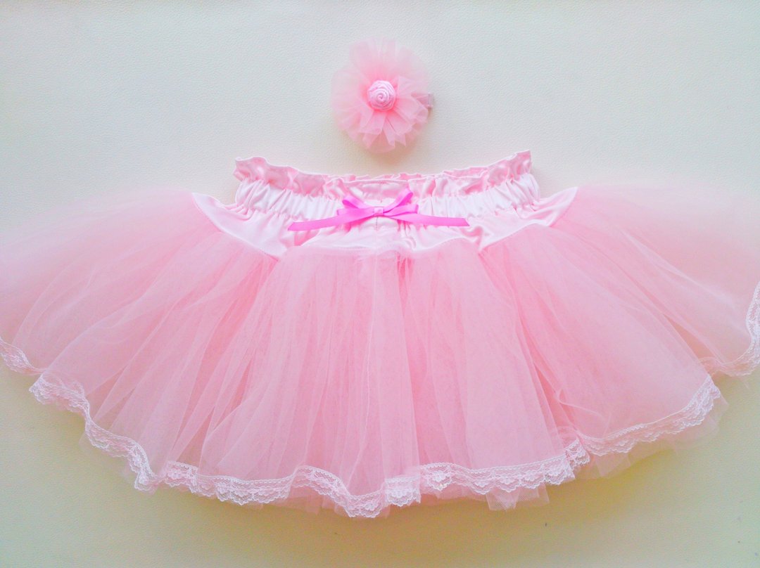 Oops！tutu【花苞澎裙弥月生日礼盒2件组-我的小蝴蝶△蜜桃玫瑰】 - 其他 - 其他材质 粉红色