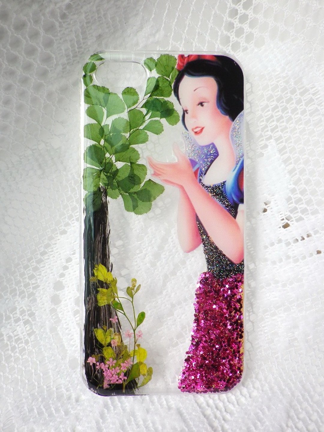 Anny's workshop手作押花手机保护壳，适用于Apple iphone 手机，我的白雪公主 - 手机壳/手机套 - 塑料 