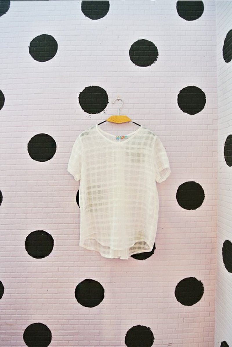 简单就好．透明莎莎背后瀑布上衣 - 其他 - 其他材质 白色