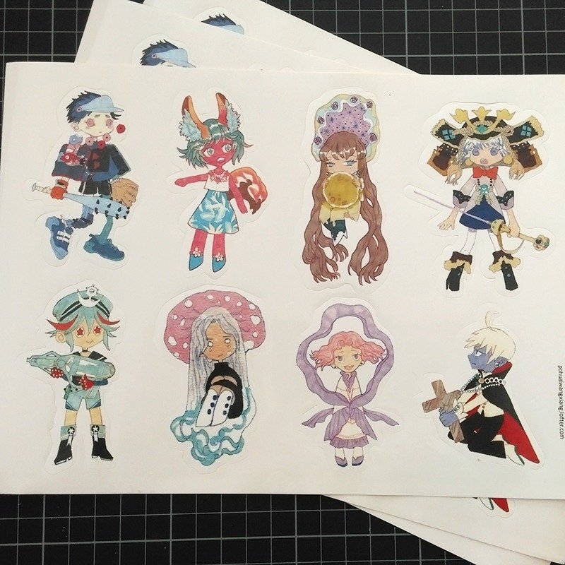 【冷食堂】原创贴纸 - 无需剪裁 - 贴纸 - 纸 