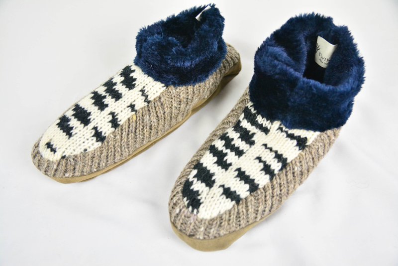 羊毛室内拖鞋＿公平贸易 - 室内拖鞋 - 其他材质 灰色