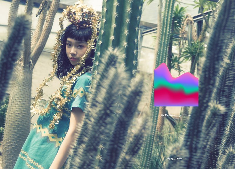 ｛Little Treasure｝湖水绿电波短袖伞洋装 - 洋装/连衣裙 - 棉．麻 绿色