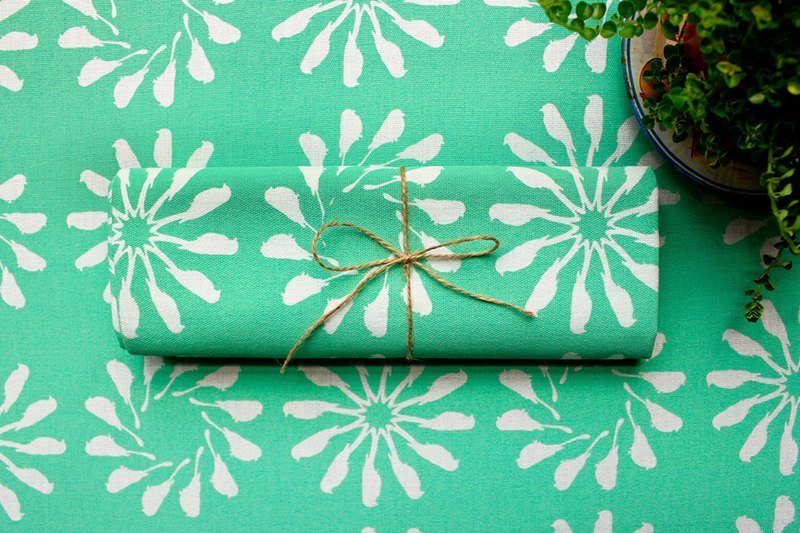 印花乐布料-乌秋圈圈，玻璃绿色 - 其他 - 其他材质 绿色