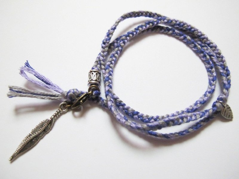 mint neiff-缠绕系列/19/ - 手链/手环 - 棉．麻 蓝色