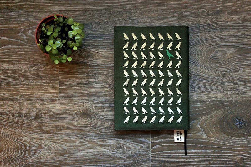 中书衣-八哥/深绿＋露水粉色 - 笔记本/手帐 - 其他材质 绿色