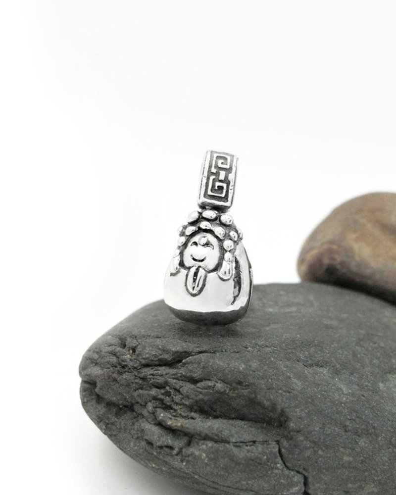 释迦佛祖 神明银坠 好神铃铛 纯银坠子(不含链) - 项链 - 其他金属 灰色