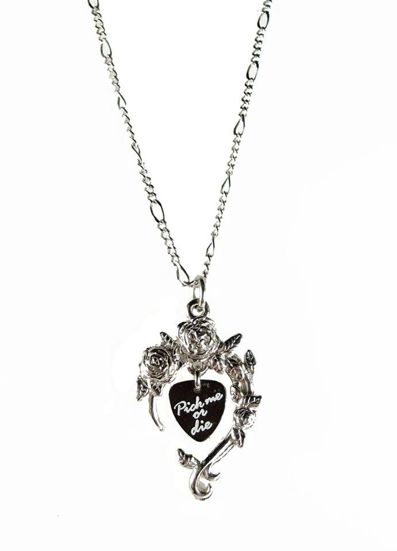 摇滚猫*可定制玫瑰图腾气质幸运细致纯手工细修时搭款925纯银系列 - 项链 - 其他金属 灰色