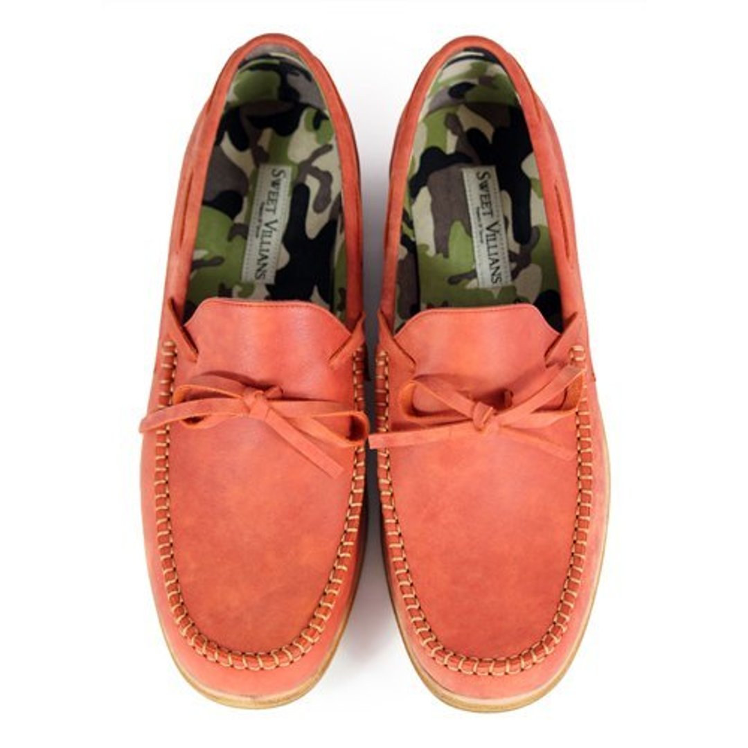 Wallflower M1122 Brick leather loafers - 男款牛津鞋/乐福鞋 - 真皮 红色